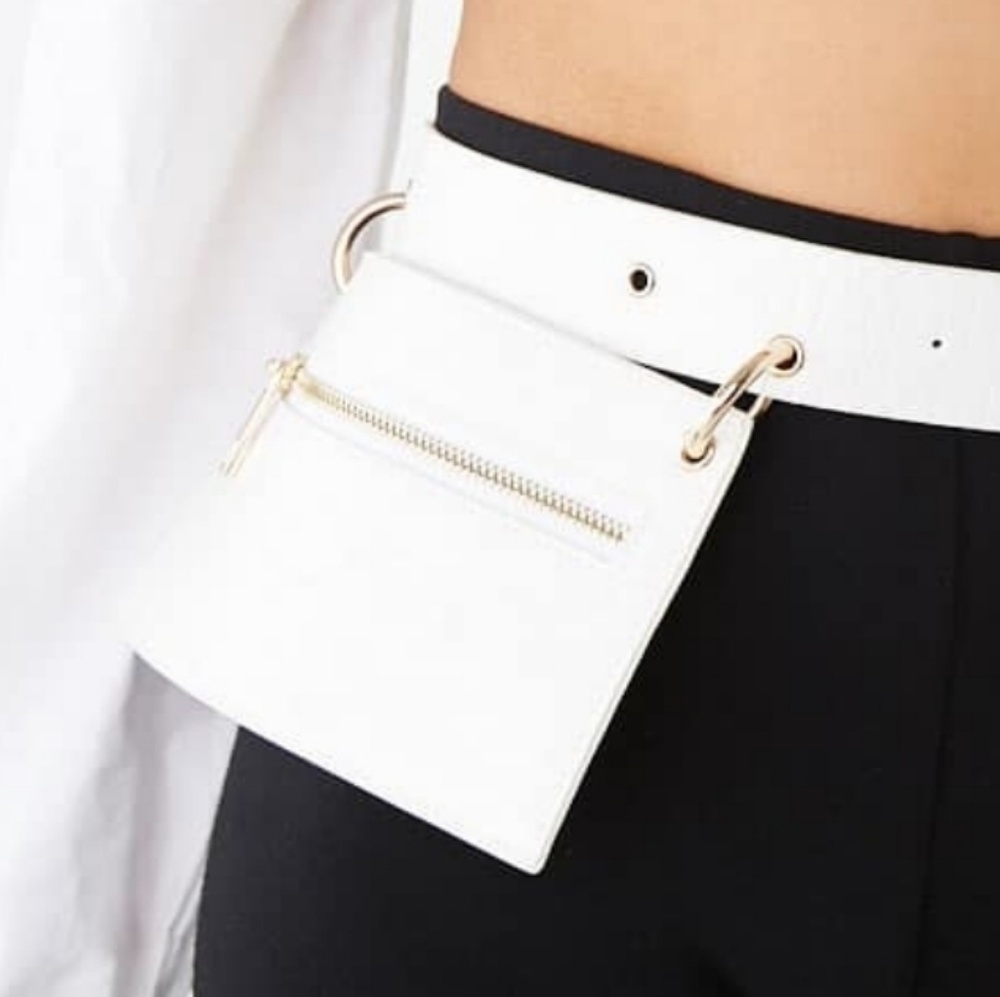 (2) Croc design belt bags blk&wht for cost of one!
